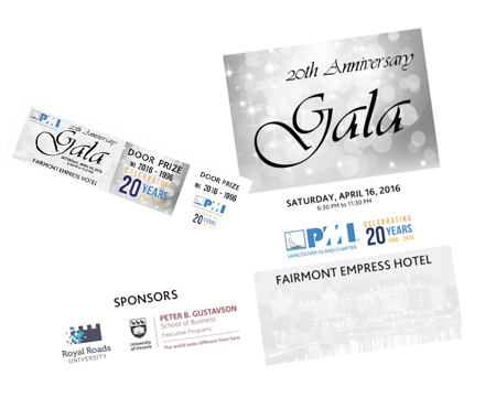 PMI-VI Gala Program and Door prize ticket